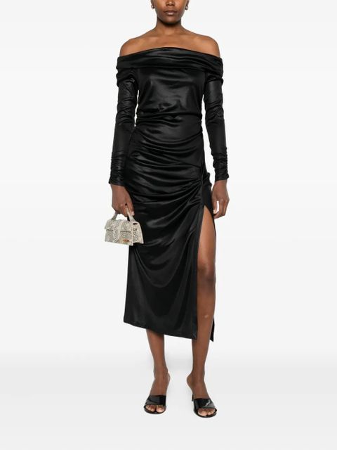 ISABEL MARANT off-shoulder draped midi dress - Black
