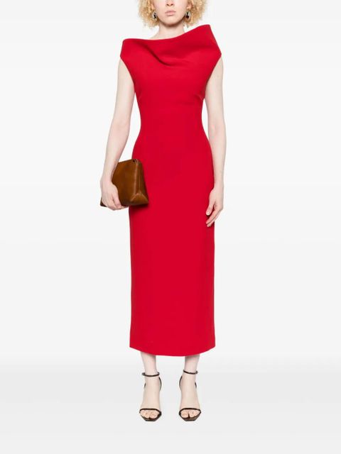 Magda Butrym off-shoulder midi dress - Red