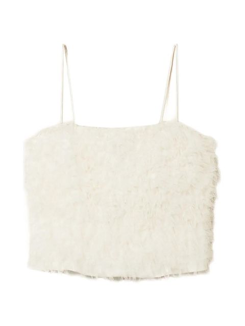 TWINSET tulle ruffled top - White - zdjęcie produktu nr 1