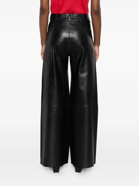 SANDRO leather trousers - Black