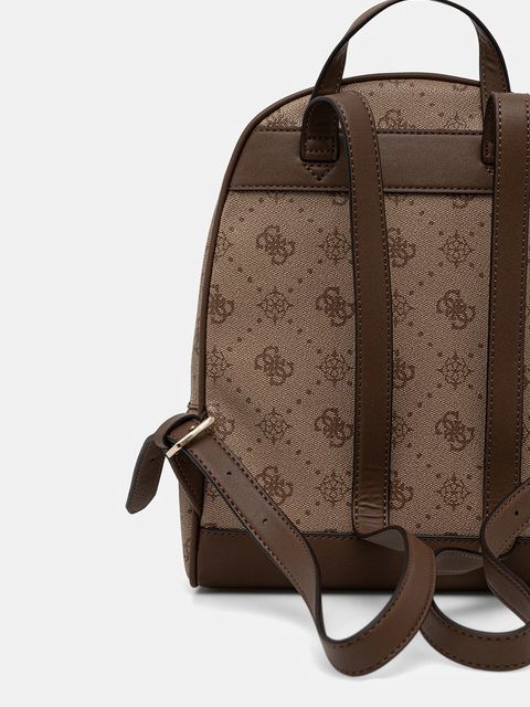 Guess plecak SILIA damski kolor beżowy mały wzorzysty TWGP98 90032