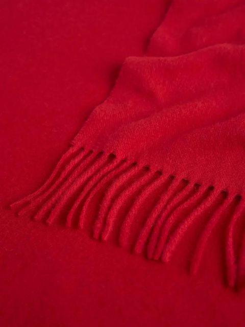 TOTEME fringed-edge scarf - Red - zdjęcie produktu nr 2