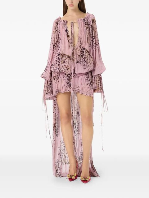 Blumarine butterfly-print blouse - Pink - zdjęcie produktu nr 2