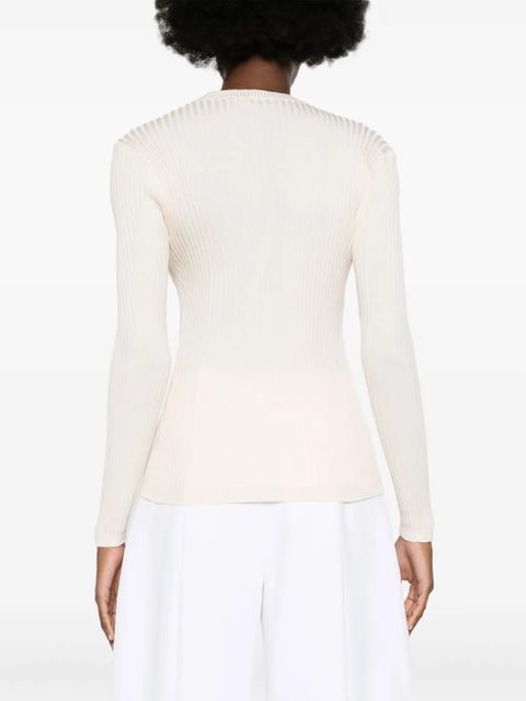 Magda Butrym crochet-bra cardigan - Neutrals