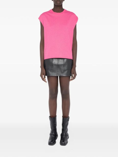 Zadig&Voltaire Cloe rhinestone round-neck T-shirt - Pink - zdjęcie produktu nr 2