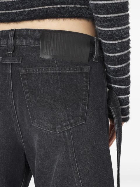 Jean Paul Gaultier strap detail trousers - Black