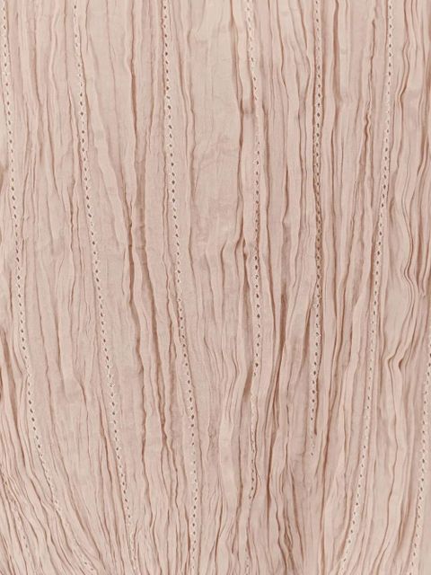 Alysi round-neck textured top - Pink