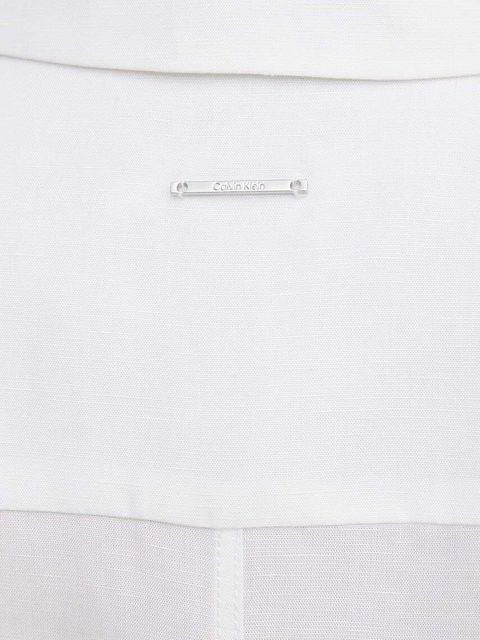Calvin Klein sukienka z domieszką lnu kolor biały mini oversize K20K206697