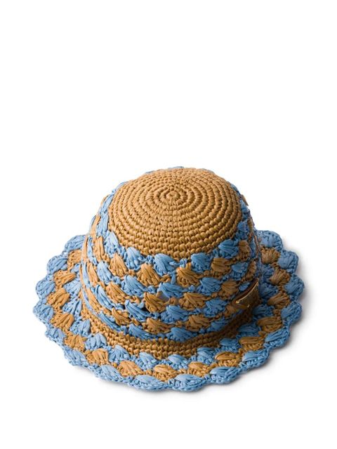 Prada crochet bucket hat - Blue