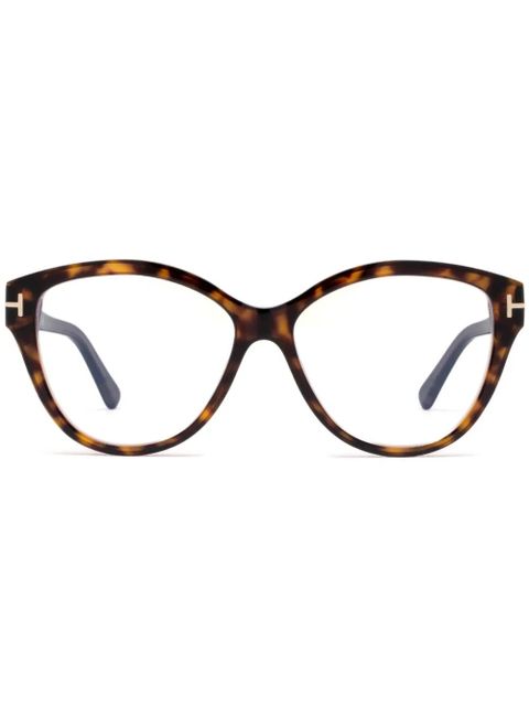 TOM FORD Eyewear tortoise-shell cat-eye frame glasses - Brown - zdjęcie produktu nr 1