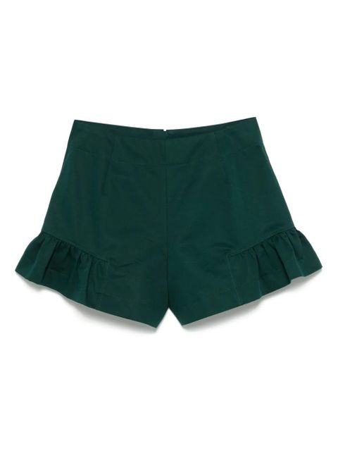 SANDRO ruched-detail shorts - Green - zdjęcie produktu nr 1