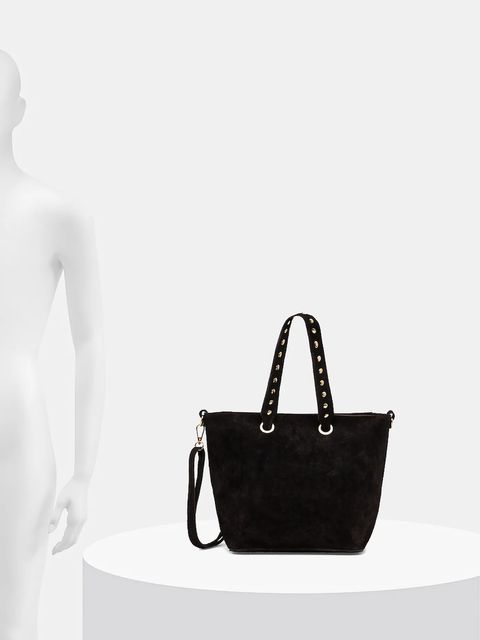 Answear.LAB torebka zamszowa kolor brązowy