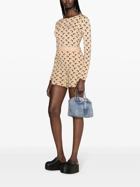 Marine Serre Regenerated cycling shorts - Neutrals - zdjęcie produktu nr 2