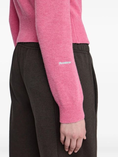JW Anderson logo-embroidered cardigan - Pink