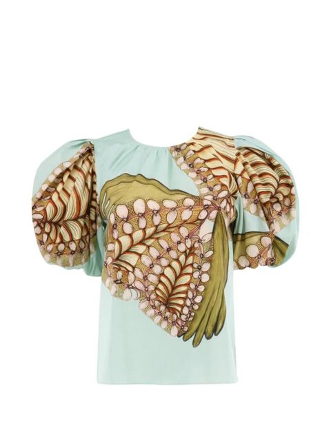 Ulla Johnson Ravena puff-sleeve top - Blue - zdjęcie produktu nr 1