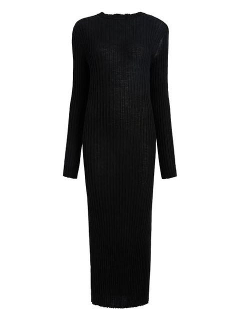KHAITE ribbed open-back midi dress - Black - zdjęcie produktu nr 2