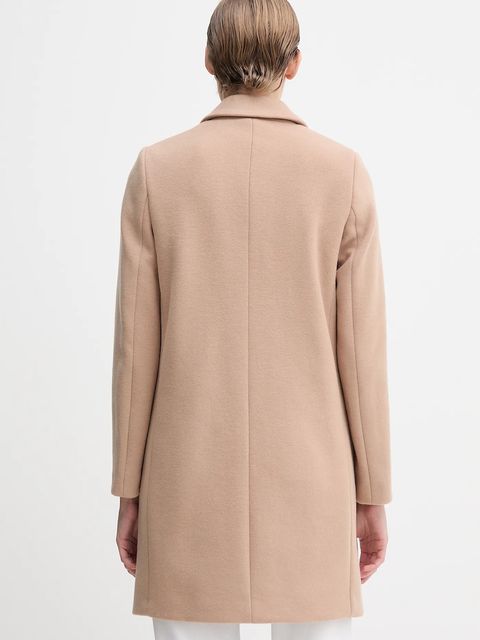 United Colors of Benetton płaszcz z dodatkiem wełny kolor beżowy 2V0PDN062 - zdjęcie produktu nr 2