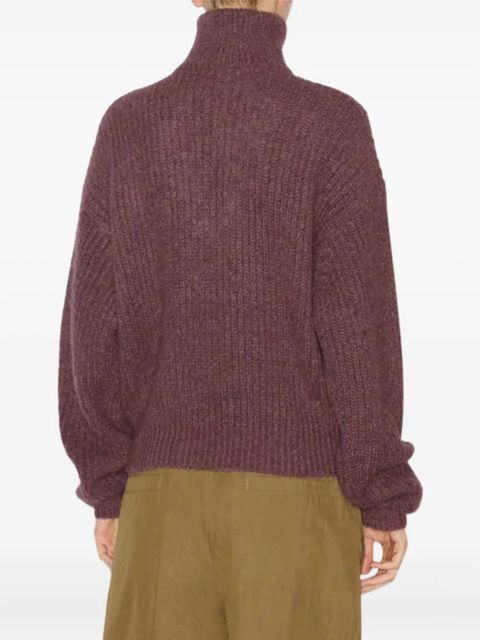 MARANT ÉTOILE Danita zip-up colar sweater - Purple