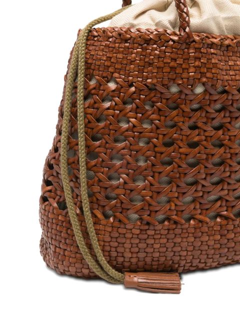 DRAGON DIFFUSION Santa Cano woven braided tote bag - Brown