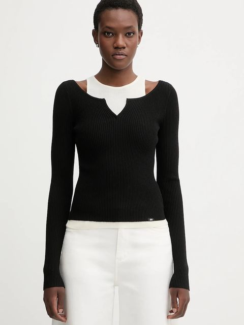 Miss Sixty sweter z dodatkiem wełny damski kolor czarny lekki 6S3RJ33800 - zdjęcie produktu nr 1