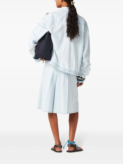 Miu Miu Chambray blouson jacket - Blue