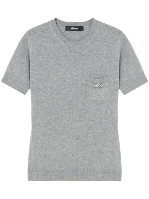 Versace Medusa-plaque knitted top - Grey - zdjęcie produktu nr 1