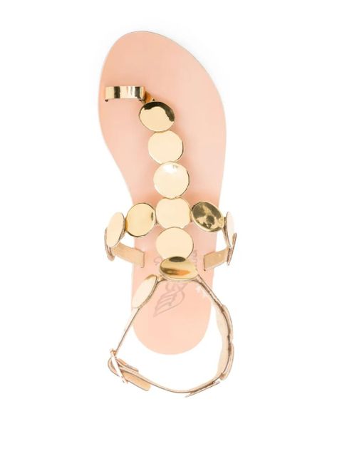Ancient Greek Sandals Asteras flat leather sandals - Gold