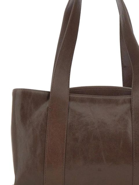 Osoi Shell Duffel leather shoulder bag - Brown