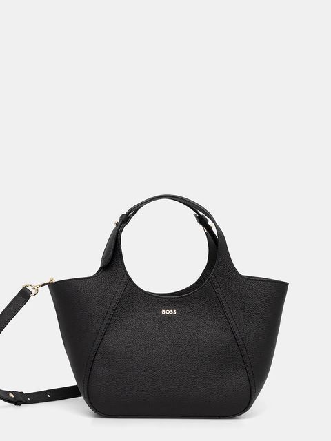 BOSS torebka zamszowa kolor czarny 50552118 - zdjęcie produktu nr 1