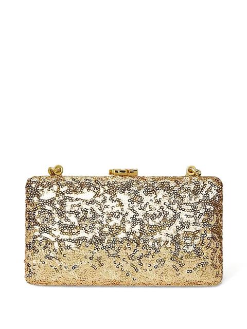 Lauren Ralph Lauren sequin chain-strap mini bag - Gold