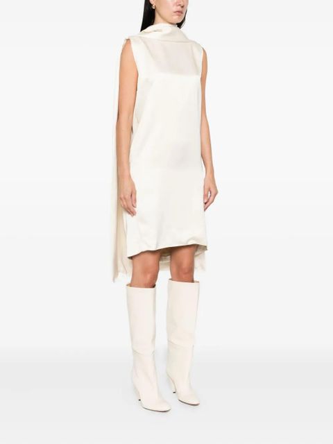 TOTEME raw-edge silk dress - Neutrals