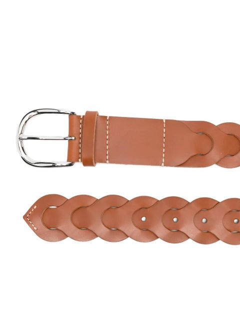 ISABEL MARANT Edena braided leather belt - Brown - zdjęcie produktu nr 2
