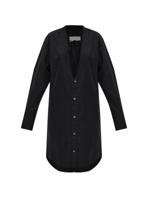 Maison Margiela V-neck shirt dress - Black - zdjęcie produktu nr 1