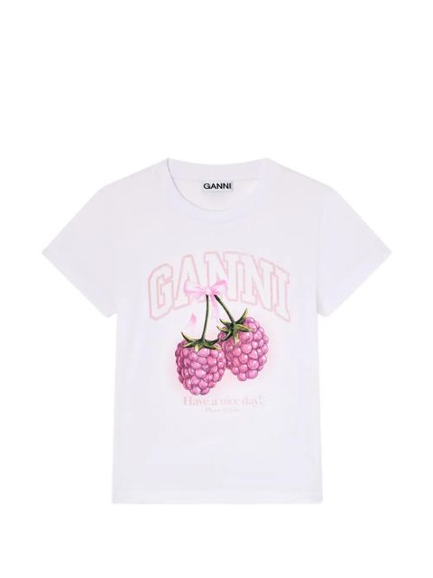 GANNI graphic-print T-shirt - White - zdjęcie produktu nr 1