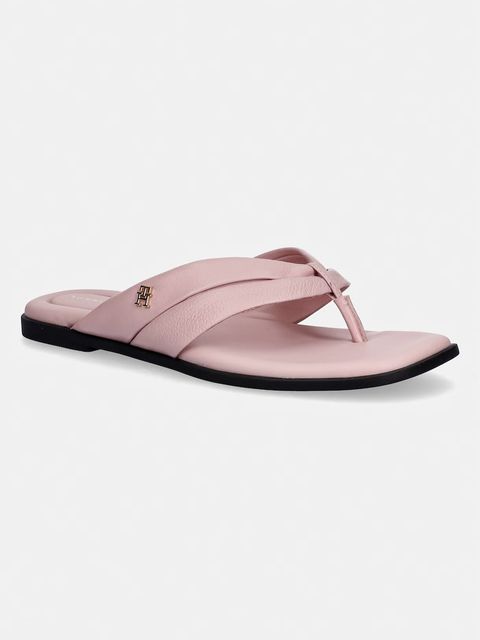 Tommy Hilfiger japonki damskie skórzane ELEVATED TOE POST LTH SANDAL - zdjęcie produktu nr 2