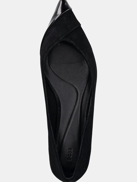 BOSS baleriny zamszowe Gracey kolor czarny 50548585