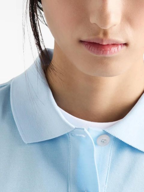 Prada piqué and jersey polo shirt - Blue