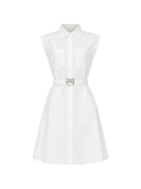 PINKO belted sleeveless mini dress - White - zdjęcie produktu nr 1