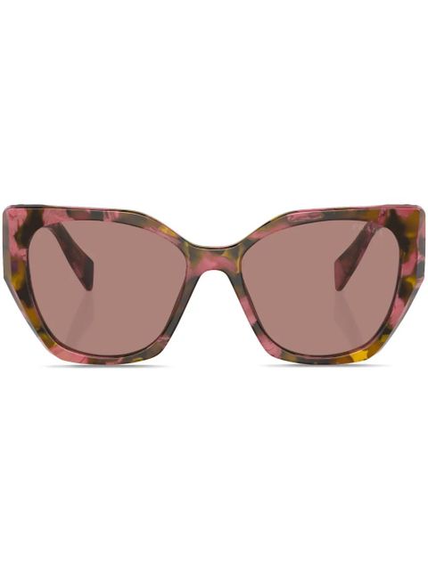 Prada Eyewear Prada PR 19ZS overvsize frame sunglasses - Brown - zdjęcie produktu nr 1