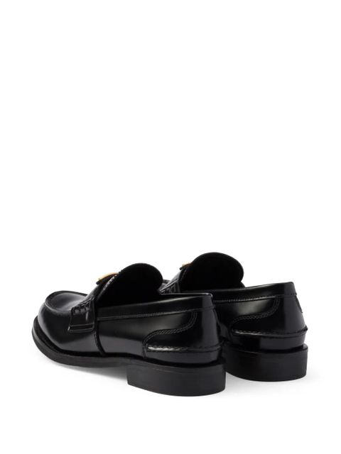 Prada brushed leather loafers - Black
