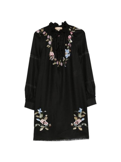 Valentino Garavani floral embroidered dress - Black - zdjęcie produktu nr 1