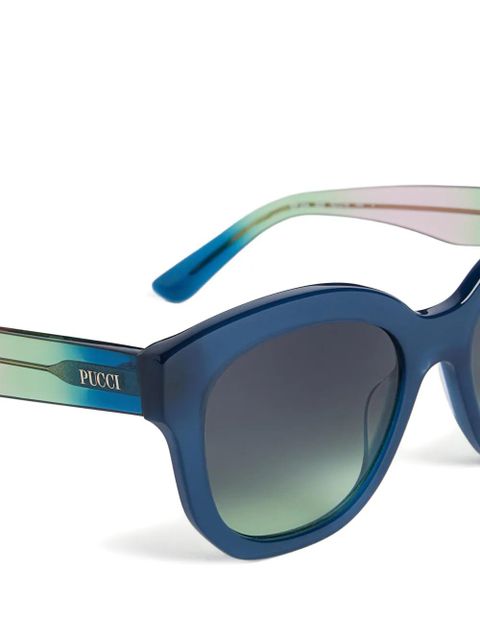 PUCCI faded oversized sunglasses - Blue