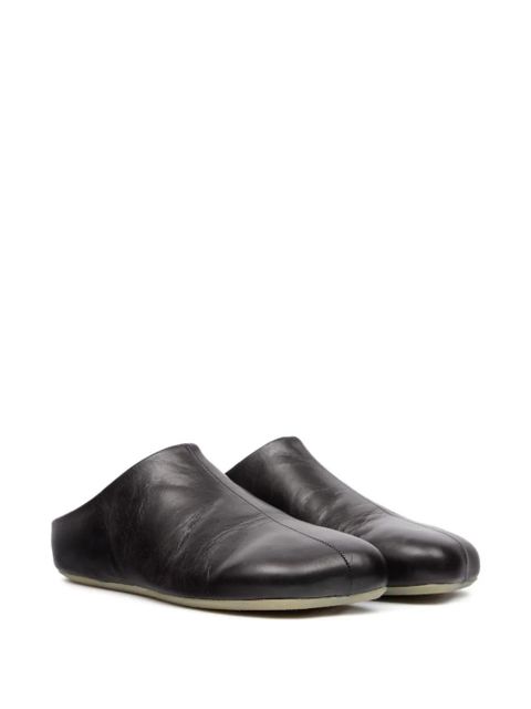 MM6 Maison Margiela stitched leather flat mules - Black - zdjęcie produktu nr 2