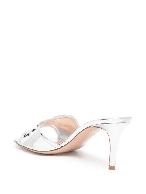 Gianvito Rossi Lucrezia 70mm leather sandals - Silver