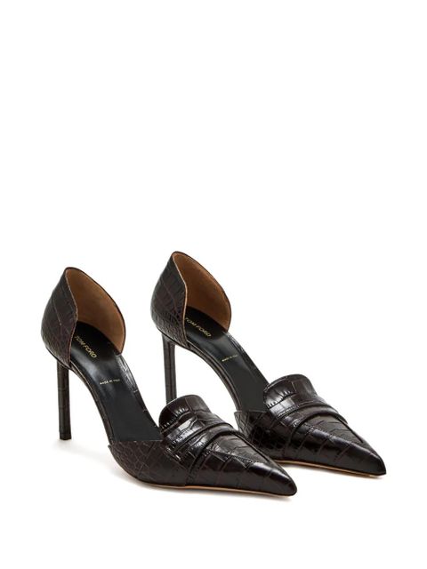 TOM FORD 85mm Eva D'Orsay pumps - Brown