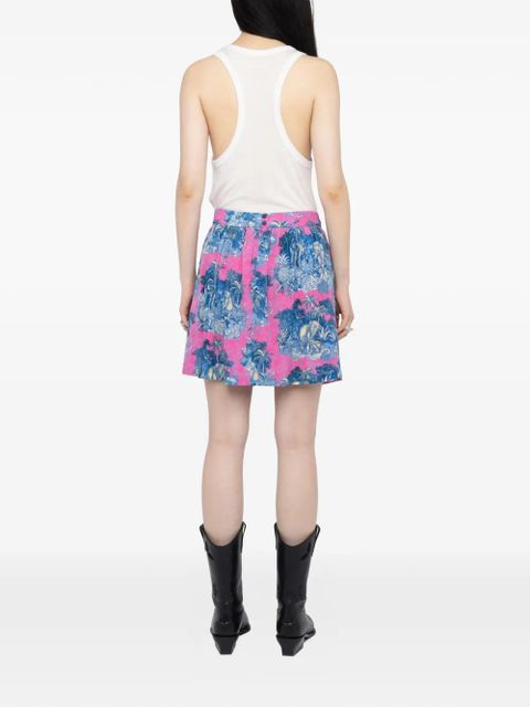 Zadig&Voltaire graphic-print midi skirt - Pink
