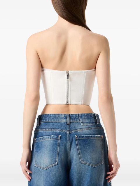 Blumarine strapless corset top - White