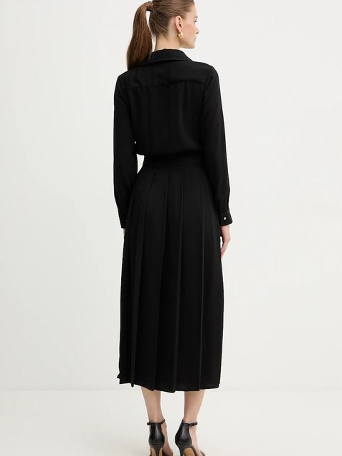 Liu Jo sukienka kolor czarny midi rozkloszowana MF5145 T4241