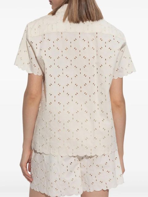 Moncler broderie-anglaise shirt - White