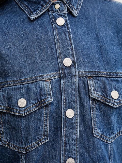 Pepe Jeans sukienka jeansowa kolor niebieski mini prosta PL95377284C1